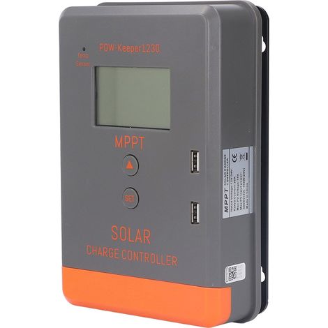 Régulateur de charge et décharge solaire MPPT 30A 12V/24V pour panneaux photovoltaïques, contrôleur intelligent avec affichage LED, usage autonome camping-car et système hors-réseau. (1/5)