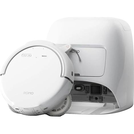 DJI ROMO S Aspirateur Robot Laveur Avec Aspiration de 25 000 Pa, Détection de Niveau Drone, Deux Bras Robotiques, Fonctionnement Sans Entretien de 200 Jours, Brosse Rouleau Anti-Emmêlement, Lavage et (1/4)