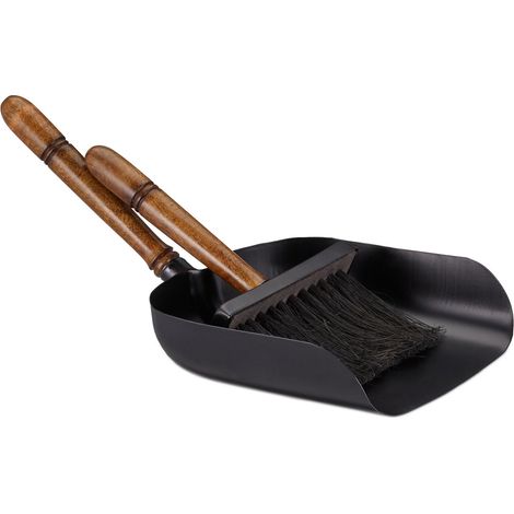 Juego de barrido para chimenea con cerdas de yute y recogedor