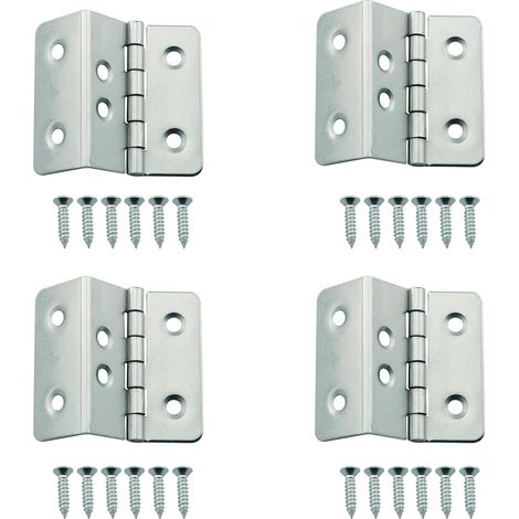4 bisagras plegables triples de 41 x 15 mm, bisagras decorativas vintage con 24 tornillos para puertas de armarios, maletas, joyeros y armarios.