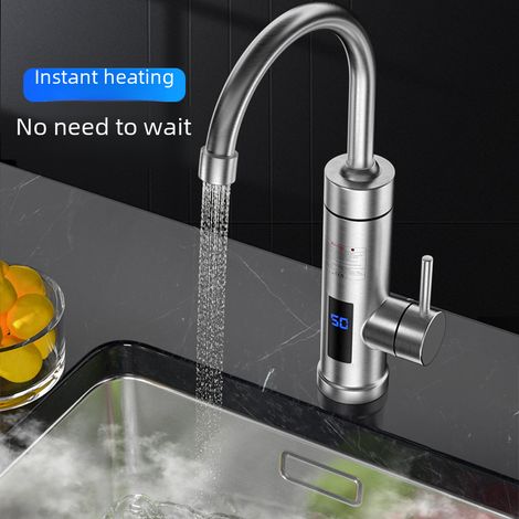 Grifo eléctrico inteligente con temperatura constante y calentamiento rápido, una pequeña joya para la cocina, fabricado en acero inoxidable.