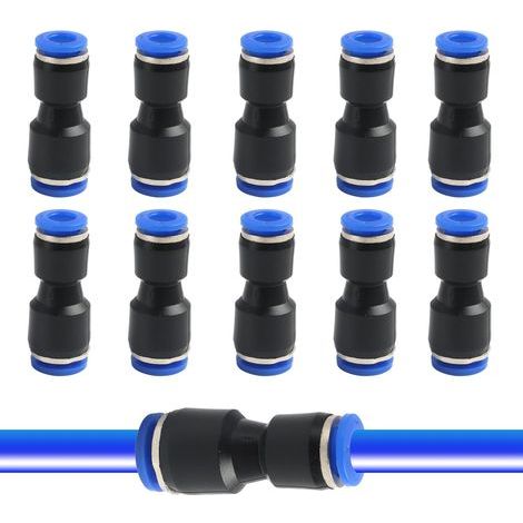 10 PCS 8mm x 6mm, Raccords Pneumatiques, Raccord rapide tuyau air comprimé, Connecteur Pneumatique Push, Raccord Largement utilisé dans les machines, l'électronique, l'automobile (1/5)