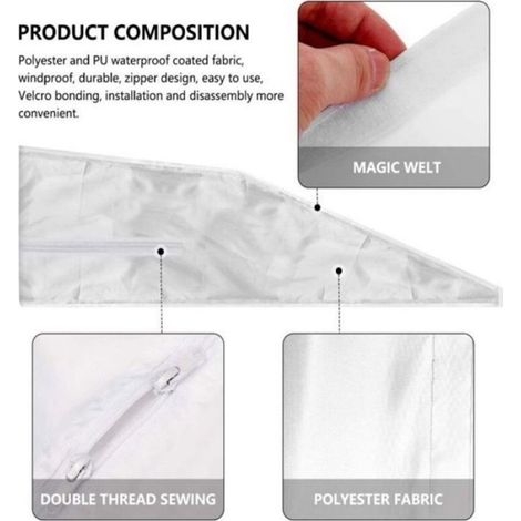 – Kit de calfeutrage pour climatiseur mobile 300cm – Matériau imperméable 210T – Double fermeture éclair – Installation facile san (1/2)