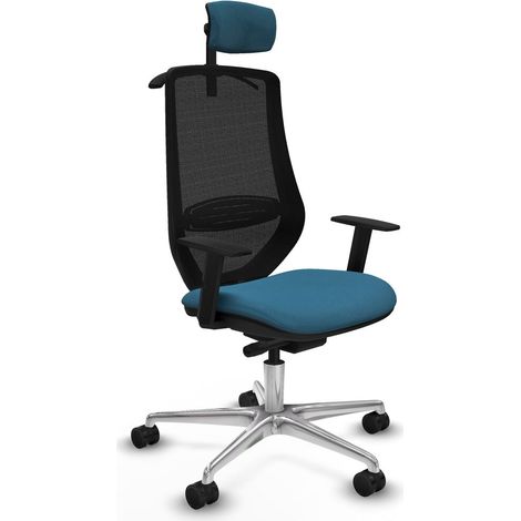 Sedia da Ufficio Piqueras y Crespo D086N2H Nero Verde petrolio (1/5)
