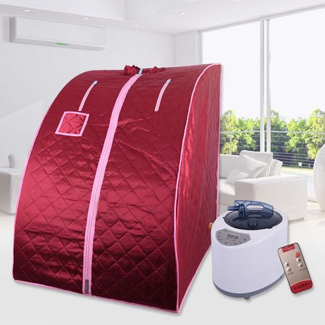 Tente de Sauna Pliable ®,Sauna Infrarouge,75 x 35 x 25 cm,rouge