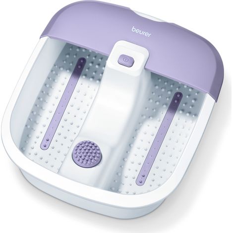Beurer FB-12 Pediluvio Idromassaggio Plantare 3 Funzioni Massaggio Vibrante Bolle Riscaldamento Accessorio Massaggio colore Viola Bianco