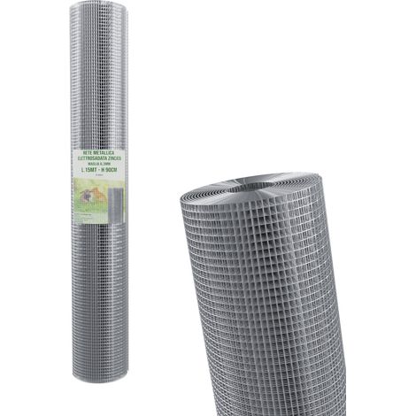 Rete Metallica Zincata Elettrosaldata Per Recinzione Reti Per Animali Piccoli Pollame Pollaio Piante Recinzioni Coniglio Filo Giardino Altezza 90 Cm Maglia Da 6.3 Mm Lunghezza 15 M (1/3)