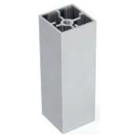 Jeu de 2 pieds PRISMA alu carré 25mm hauteur 350mm avec platine + vérin - EMUCA - 098798