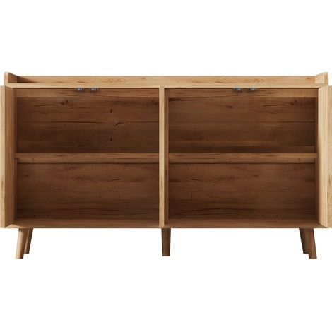 Credenza cucina con 4 ante e ripiani regolabili 140 x 40 x 84 cm MDF HOMVRA (1/5)