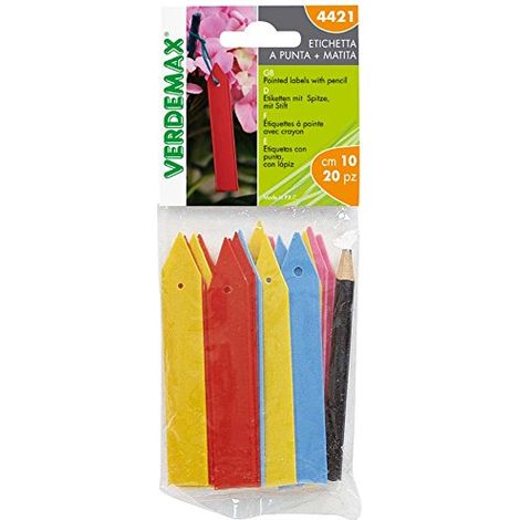 ETICHETTE COLORATE A PUNTA PER VASI E GIARDINO CM10