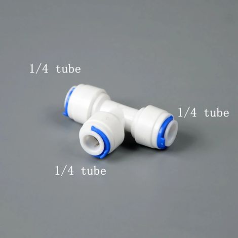 Raccord rapide pour tube PE de diamètre extérieur -10 1/4 po - Système de filtration d'eau potable par osmose inverse (OI) familial (1/5)