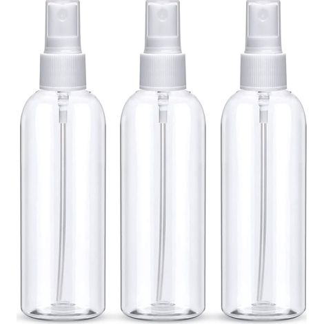 Lot de 3 flacons pulvérisateurs transparents (100 ml) – Vaporisateurs portables de petit format, idéaux pour la désinfection à l'alcool (1/5)