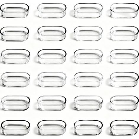 Couvre-pieds Chaise - Silicone Transparent Ovale - 15 x 30 mm - Pour Protection Sol et Meuble - 24 Pièces (1/5)