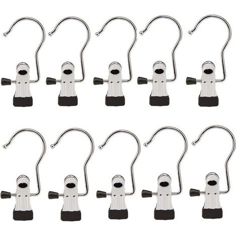 Crochets métalliques pour linge, cintres, crochets pour bottes, 11,4 x 4,3 cm, lot de 10 (1/4)