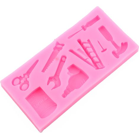 Charmant moule à gâteau en silicone pour pâte à sucre motif fleur dentelle rose 12x8x5,5 cm 1 pièce bricolage pâtisserie