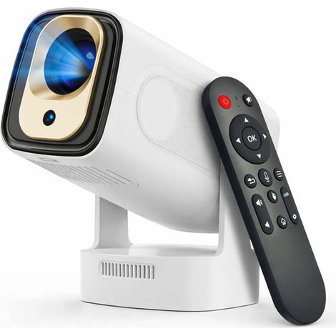 Filiyano – Projecteur intelligent HY310 Full HD 1080p (2026), Android 14, autofocus, compatible 4 K et AirMouse (blanc). (1/5)