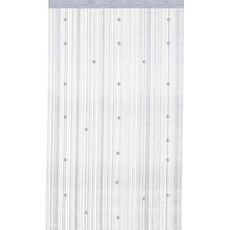 Rideau de Porte avec Perles de Cristal argenté 100 x 200 cm Rideau de séparation pour PorteMurfenêtreMariagecaféMaison LSZFBA 95