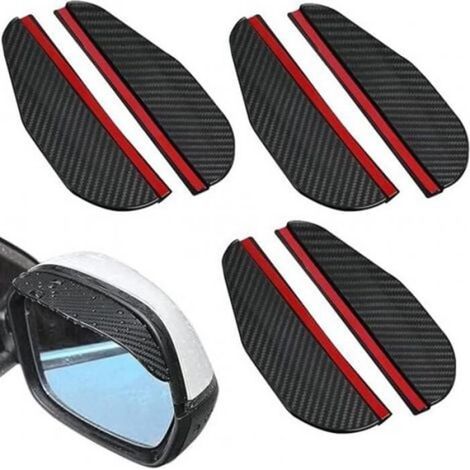Rétroviseur Pare-Pluie - Fibre De Carbone - Universel Pour Voiture Camion Moto - 3 Paires (1/5)