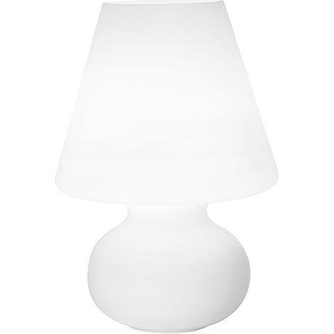 Lampada da tavolo Gloria 40cm - Illuminazione da appoggio in vetro bianco satinato triplo strato E27 IP20 75W, Stile moderno - Rossini Group (1/5)