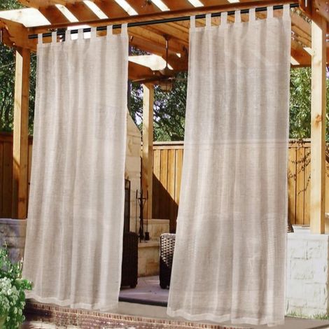 Tende da esterno effetto lino per patio,per veranda/gazebo da giardino,1 pezzo,132 cm di larghezza × 213 cm di lunghezza (1/5)