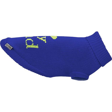 Pull pour Chien col Haut, Couleur Unie avec Inscription sur Le Dos I Love My Dad, Trou Laisse et Passants Pattes arrière  Bleu, 3XS - Longueur Dos 20 cm