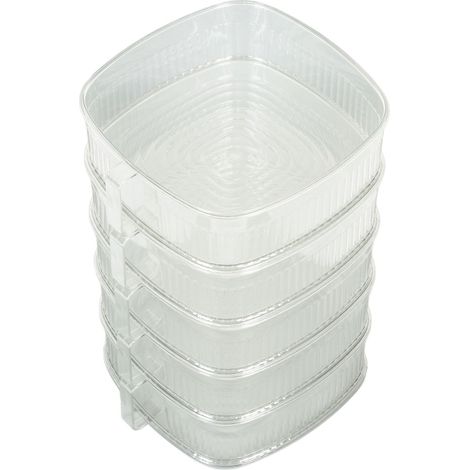 Couvercle anti-poussière transparent pour vaisselle, couvercle multicouche anti-poussière, couvercle alimentaire multifonctionnel à 5 couches (1/5)