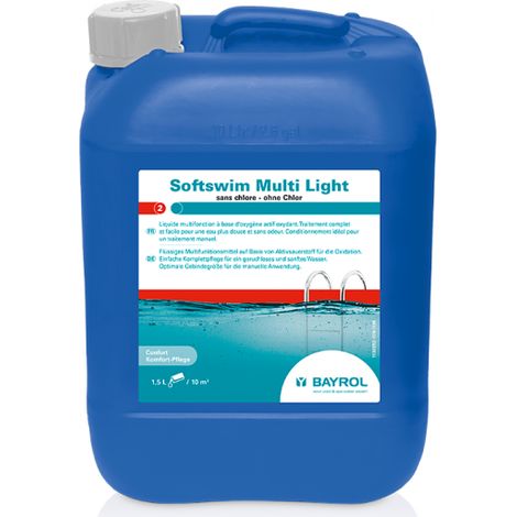 Bayrol – Désinfectant oxygène actif de piscine 10L – Traitement 3-en-1 anti-algues – Eau douce sans odeur – Pour tous types de filtres (1/2)