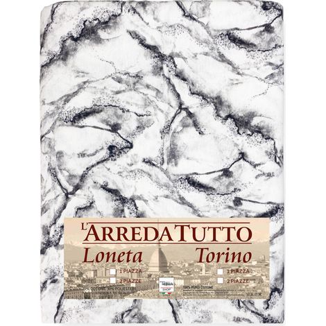 TELO ARREDO copritutto GRAN FOULARD COPRILETTO copridivano TESSUTO MARMO Marmorizzato Bianco 2 PIAZZE (1/5)