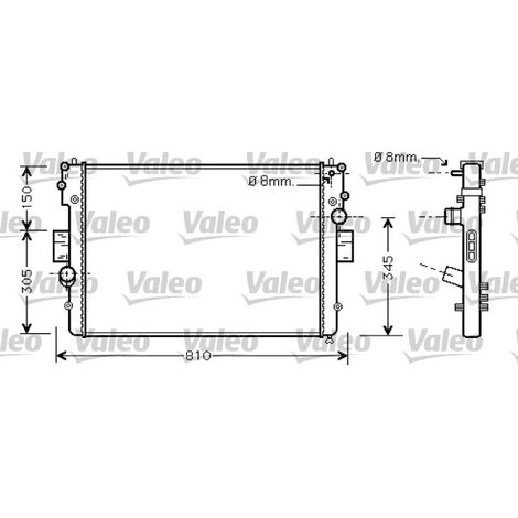 Radiateur, refroidissement du moteur Valeo 734448 IVECO 504045487 504045489