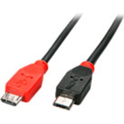 Câbles - USB & Thunderbolt LINDY USB 2.0 Cable Type Micro-B/Micro-B OTG 2m Micro-B plug to Micro-B plug (1/3)