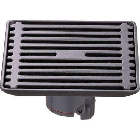 Removable Stainless Steel Swivel Square Shower Drain with Pattern Cover (Black Shower Drain) (1/5)