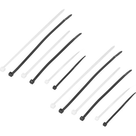 400 selbstsichernde Kabelbinder aus Nylon, verschiedene Größen (4, 6, 8 Zoll), für Kabel- und Drahtmanagement (1/5)