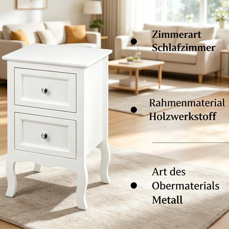 Table de chevet moderne avec tiroir, meuble d'appoint en bois, table de nuit élégante (lot simple, sans rangement supplémentaire) (1/5)