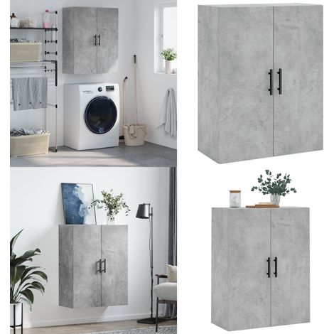 Wandschrank Betongrau 69,5x34x90 cm - Hängeschrank - Wandschrank - Sideboard - Regal - Aufbewahrung - Home & Living (1/5)