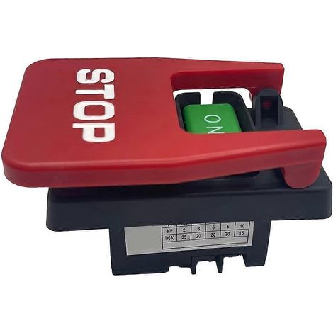 Interrupteur à palette double tension 110 V/220 V, grande palette au genou pour outils électriques, arrêt rapide, pour scieries et machines de découpe (1/5)