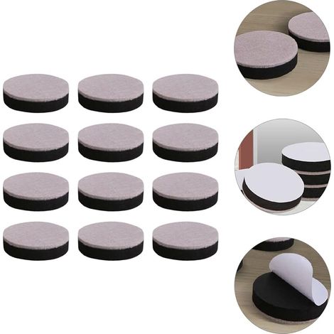 12 protections pour pieds de table, de canapé et de chaise, avec plaques de protection à clouer et cales de hauteur pour pieds de table. (1/5)