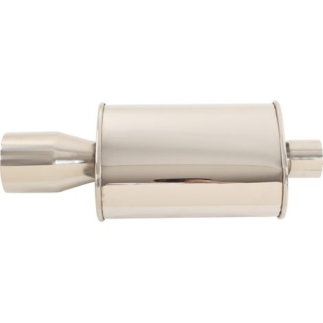Silencieux Acoustique Inoxydable Entrée 63mm Sortie 101mm Ovale Arrière Échappement Embout Tube 2.48in 4in (1/5)