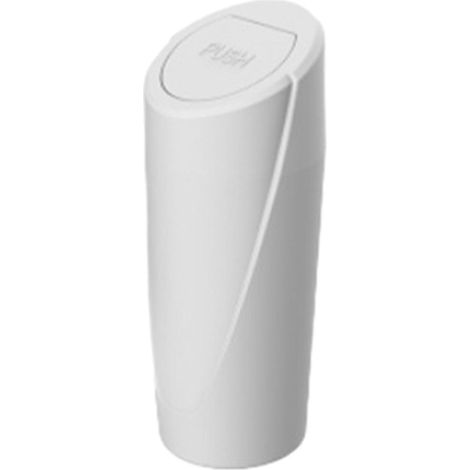 Poubelle de voiture avec porte-gobelet, seau de rangement facile à installer, petit bac à ordures pour voiture et maison-white