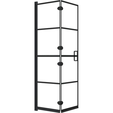 Maison Exclusive - Pannello Doccia Pieghevole in ESG 80x140 cm Nero