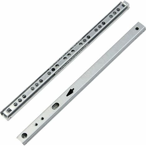 Coulisse Tiroir 1 paire Glissières pour Tiroirs en Métal à Roulement à Billes Coulisses à Bille Rails de Tiroirs à Coulisse Glissières à Roulement à Billes pour Tiroir de Meubles 2461710mm,
