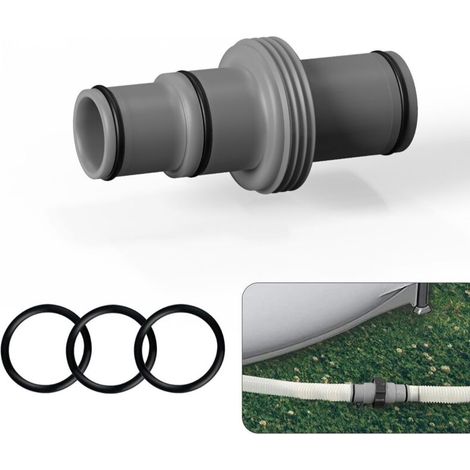 Connecteur de tuyau de piscine 38 mm , adaptateur de tuyau de piscine pour Intex Bestway Coleman , connecteur de tuyau de piscine pour tuyau Ø 38 mm , connecteur de tuyau de piscine Intex , connecteur (1/5)