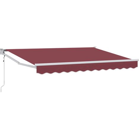 Elektrische ausziehbare Markise Bordeauxrot 3,5 x 2 m (1/5)