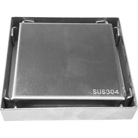 Bonde de douche carrée avec filtre, en acier inoxydable, désodorisante, pour salle de bain, encastrée.
