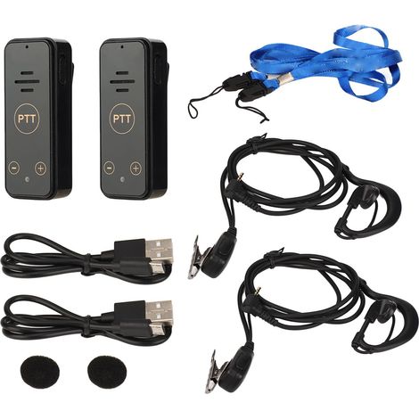 Mini-émetteur-récepteur UHF VHF USB rechargeable talkie-walkie pour bars hôtels restaurants (1/5)