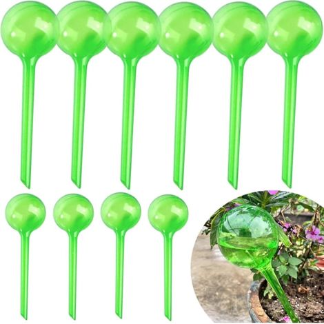 Lot de 10 arroseurs automatiques pour plantes, piquets d'arrosage auto-irrigants premium, pour plantes d'intérieur et d'extérieur, pots (1/4)