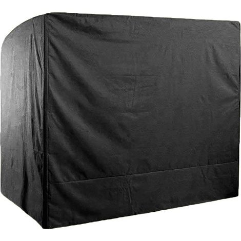 Telo di copertura impermeabile per altalena da giardino a 3 posti, 220x125x175 cm, tessuto Oxford 210D, resistente ai raggi UV, copertura protettiva per altalena da esterno - Nero