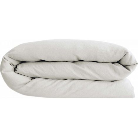 Housse de couette Palace 100% coton teint lavé Vent du sud - Palace Nacre - Housse de couette 200 x 200 cm