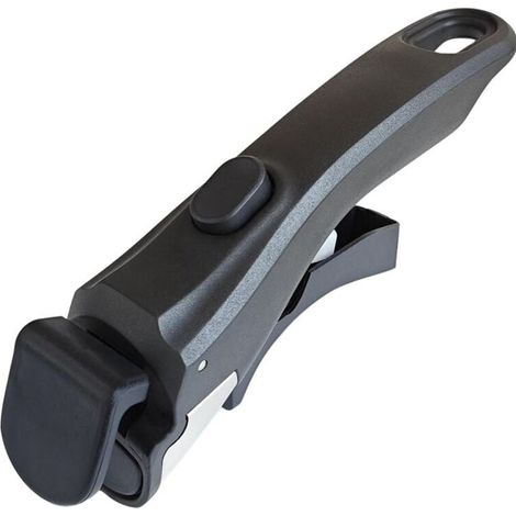 Poignée amovible (noire), poignée de batterie de cuisine amovible, poignée de casserole universelle, pince de rechange, durable et résistante à la chaleur. (1/3)