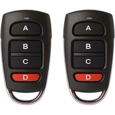 2 Stück (68,3 x 35,7 mm) 433-MHz-Universal-Torfernbedienungen, drahtloser Torduplikator/Klon (1/5)