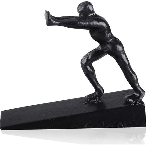 Butée de porte en fonte, butée de porte lourde au décor rustique, cale de porte humaine pour bloquer votre chambre (1/5)